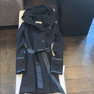 Wool coat with Oversized hood